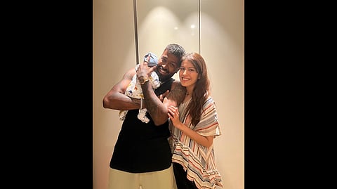 Hardik Pandya and Natasha Stankovic reached Udaipur on Monday for the wedding. Family members and Indian cricketer Ishan Kishan have also come with them. (File Photo/Twitter)
