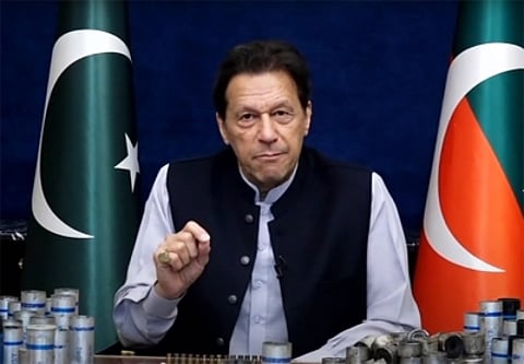 The sessions court was set to indict the PTI chairman in the reference on February 28, but his lawyer had requested the judge that he be exempted from the hearing because he had to appear in several other courts. (File Photo/IANS)