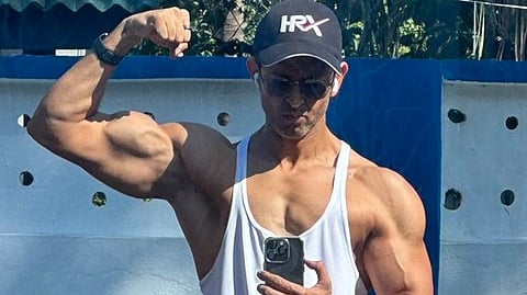 The actor, who is currently busy with his next film 'Fighter', dropped the picture on Instagram and wrote: "When the diet n sleep score is on point, it feels so good. Took this in November 2022. (Twitter)