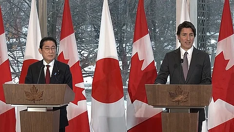 Japan's Prime Minister Fumio Kishida traveled Tuesday to Kyiv to meet with Ukrainian President Volodymyr Zelenskyy.