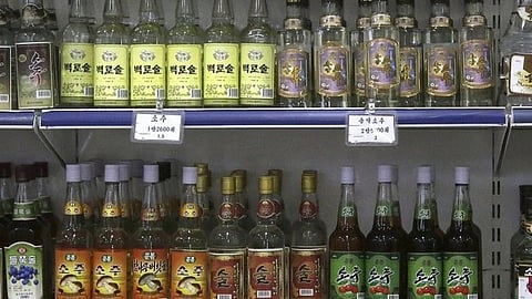 In North Korea, bootleg alcohol is mainly made by distillation rather than fermentation.