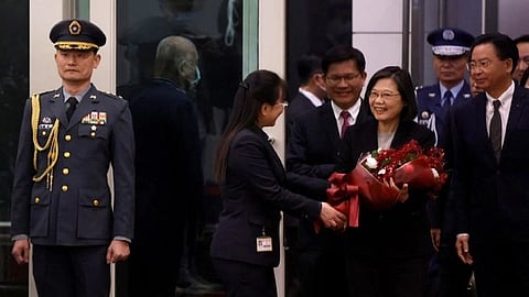 China considers Taiwan a Chinese province and has repeatedly protested against support extended by “external forces” to the island