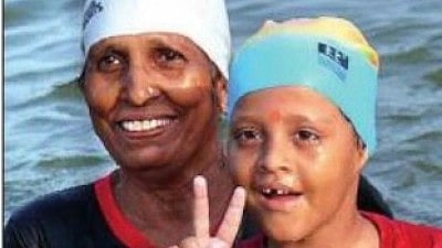 A six-year-old girl crossed river Yamuna River in just 11 minutes whereas children of her age had earlier crossed the river by taking 15 or more minutes. (IANS)