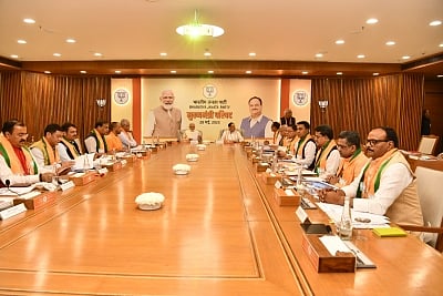 Taking to Twitter after the meeting, PM Modi wrote: "Had a constructive meeting with BJP CMs and Deputy CMs today. (IANS)