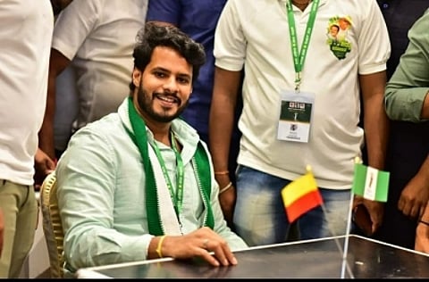 Karnataka Congress President D.K. Shivakumar had appealed to the voters to support his party candidate as Nikhil Kumaraswamy can get opportunities in future.