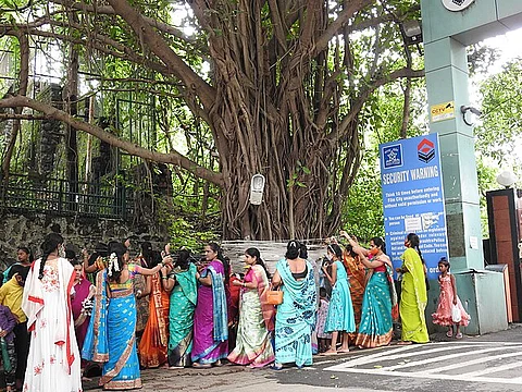 The festival holds immense significance as it commemorates the unwavering devotion and love of Savitri, a legendary figure from Hindu mythology. [Wikimedia
