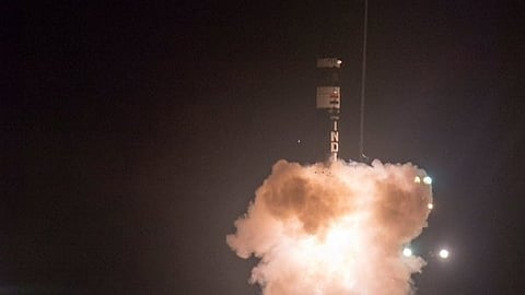 The Ballistic missile 'Agni Prime' was tested from Dr APJ Abdul Kalam Island off the coast of Odisha. (IANS)