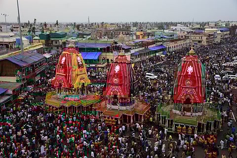 A large number of CCTV cameras assisted by drone cameras are connected to a number of control stations installed for the Rath Yatra. (IANS)