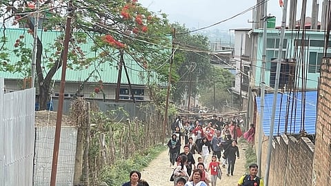 At least three displaced ailing people, including two children, have died in Mizoram camps, while two persons were killed in a road accident near Saitual town while fleeing from their homes in Churachandpur, Manipur. (IANS)