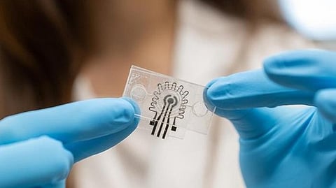 The researchers from Penn State University in the US have now created a new wearable sensor with a laser-modified graphene nanocomposite material. (Unsplash)