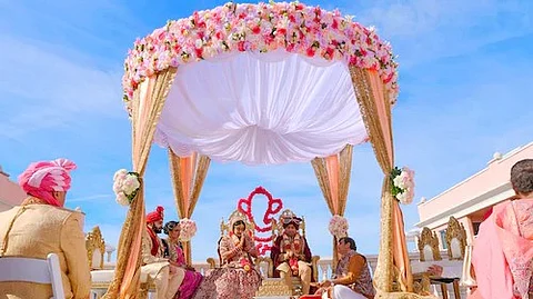 Start with a Thoughtful Design: The foundation of a captivating wedding mandap lies in a well-thought-out design. (Unsplash)