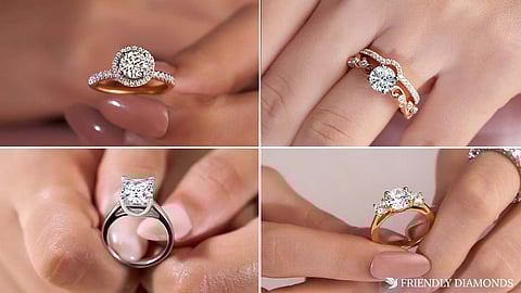 Engagement ring settings come in a variety of styles.