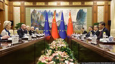 According to EU officials speaking to According to EU officials speaking to RFE/RL on condition of anonymity, Chinese Foreign Minister Wang Yi told EU foreign policy chief Kaja Kallas last week that Beijing couldn't accept Russia's defeat in the war as it would free up Washington to focus on China. on condition of anonymity, Chinese Foreign Minister Wang Yi told EU foreign policy chief Kaja Kallas last week that Beijing couldn't accept Russia's defeat in the war as it would free up Washington to focus on China.