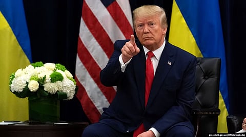 US President Donald Trump said he plans a 'major statement' on the Ukraine-Russia war on July 14 (file photo).