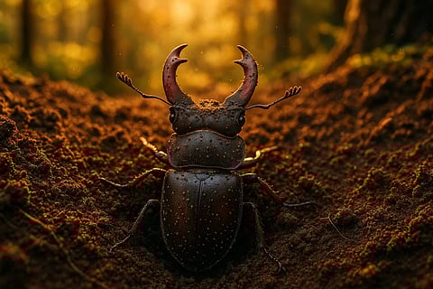 These cold-sensitive beetles are commonly found on woodland edges, in gardens, along roadside trees, and in older orchards throughout Western Europe.