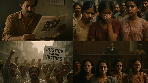 18 individuals were charged with abduction, gang rape under the Indian Penal Code, & the Indecent Representation of Women (Prohibition) Act.