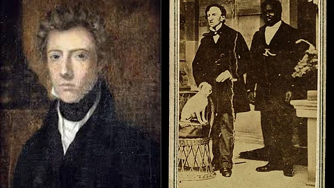 In the image Margaret Ann Bulkley is shown disguised as her male self, James Barry