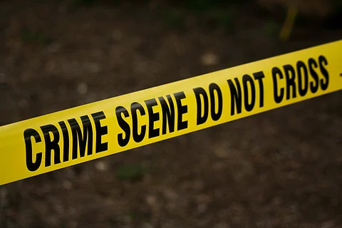 An image of the do not cross sign from a crime scene