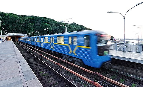Subway train in Kyiv