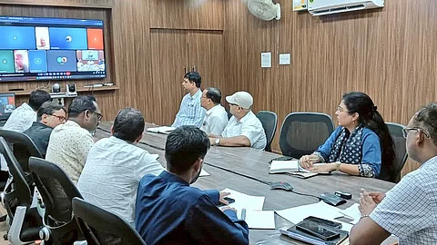 Unidentified participants played porn video during online public meeting of education department