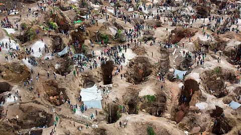 An artisanal coltan mine