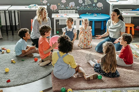 Image of teachers teaching without the use of AI