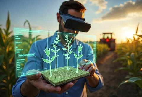 Graphical illustration of AI and environment
