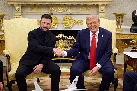 President Volodymyr Zelenskyy with president Donald Trump at Oval office