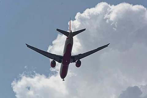 Aeroplane in the sky