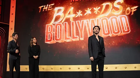 Aryan Khan on stage with Father Shah Rukh Khan and mother Gauri Khan