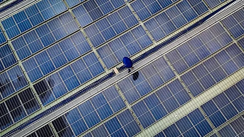 Solar panel from top view.