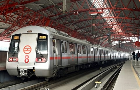Delhi Metro on platform