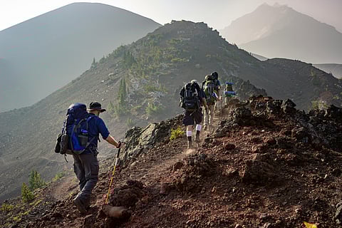 Hiking in the mountain
