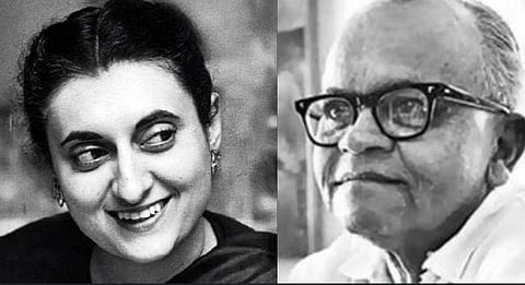 Image of MO Mathai and Indira Gandhi