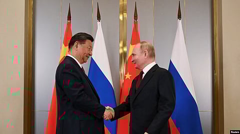 Vladimir putin with Xi Jing Pin