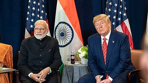 President Donald J. Trump and India’s Prime Minister Narendra Modi, joined by members of their delegations, participate in a bilateral meeting Tuesday, September 24, 2019,