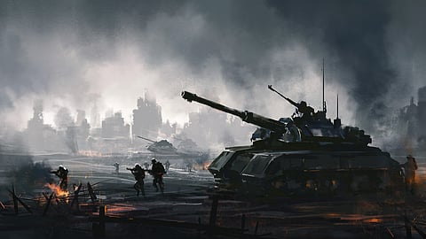 Tanks in battle
