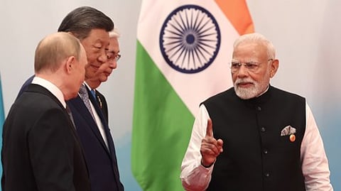 Tianjin: Prime Minister Narendra Modi with Russian President Vladimir Putin and Chinese President Xi Jinping on the sidelines of the Shanghai Cooperation Organisation (SCO) Summit in Tianjin, China, Monday, September 01, 2025.