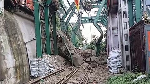 The Mansa Devi hill area is considered highly vulnerable to seasonal landslides, particularly during the monsoon.