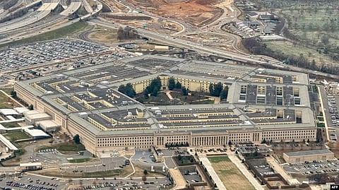 An aerial view of the Pentagon