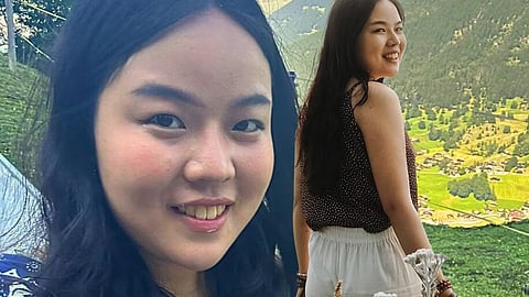 Chinese international student and activist Zhang "Tara" Yadi is seen in this combination of undated photographs.