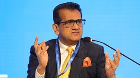 New Delhi: Former CEO of the NITI Aayog and G20 Sherpa Amitabh Kant during a panel discussion on 'Solving the Energy Trilemma: Access, Affordability, Availability' the Raisina Dialogue 2024, in New Delhi on Thursday, Feb. 22, 2024.