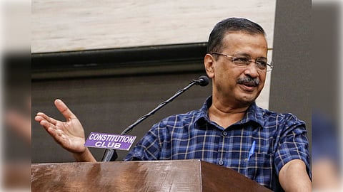 New Delhi: AAP National Convener Arvind Kejriwal addresses party MLAs and councillors during a meeting at the Constitution Club in New Delhi on Thursday, August 28, 2025