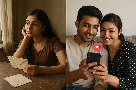 Two People Texting on phone