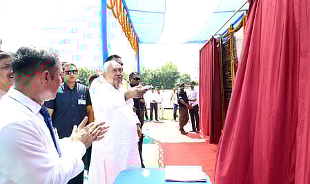 Bhagalpur: Bihar Chief Minister Nitish Kumar with Deputy CM Samrat Choudhary at a public meeting ahead of the state Assembly elections, in Bhagalpur, Bihar, Thursday, Sept. 25, 2025.