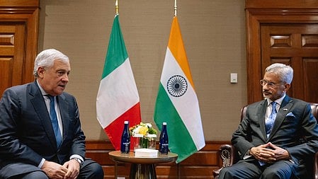 External Affairs Minister S Jaishankar, right, meets with Italy’s Deputy Prime Minister Antonio Tajani in New York on Thursday, September 25, 2025