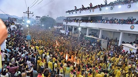 Traditional Stick Fight in Andhra's Kurnool