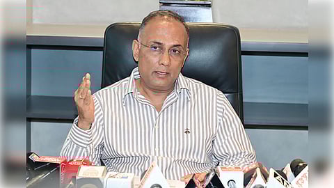 Bengaluru: Karnataka Health Minister Dinesh Gundu Rao addresses a press conference in Bengaluru on Wednesday, May 14, 2025.