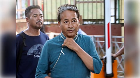 New Delhi: Ladakh activist Sonam Wangchuk leaves Jammu and Kashmir House in New Delhi on Friday, October 04, 2024