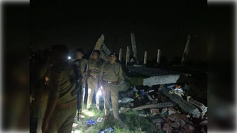 On Thursday evening, five people were killed and several others were trapped when a house collapsed after a blast in the Pura Kulandar Police Station area in Ayodhya.